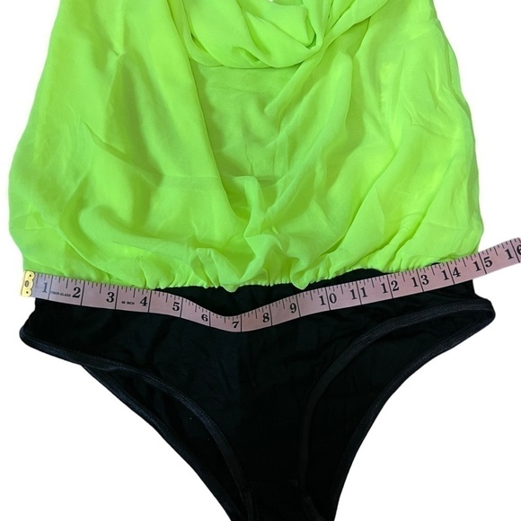 Double Zero Lime Green One Piece Backless Halter Top - Picture 10 of 13